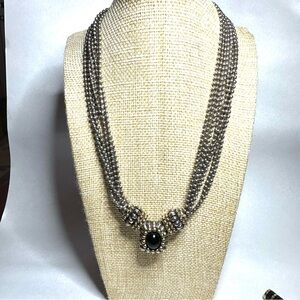 Chic Silver Multi-Strand Necklace